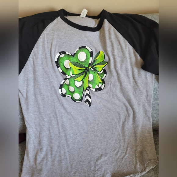 Set Of 3 Womens Tops. Shamrock Baseball T (XL), Yellow T (XL), Long Sleeve T(XXX - Picture 7 of 7